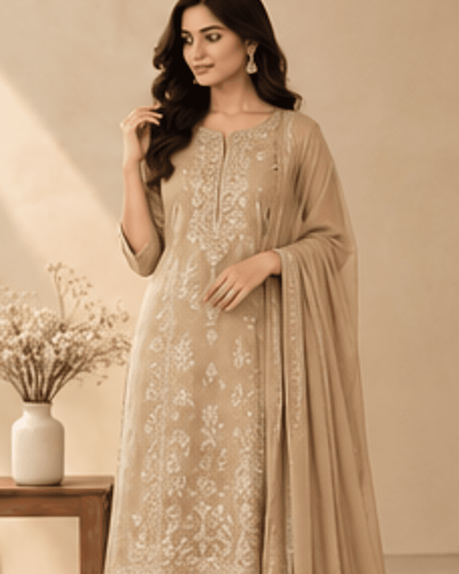 Meher Gold Beige Occasion Set alternate view
